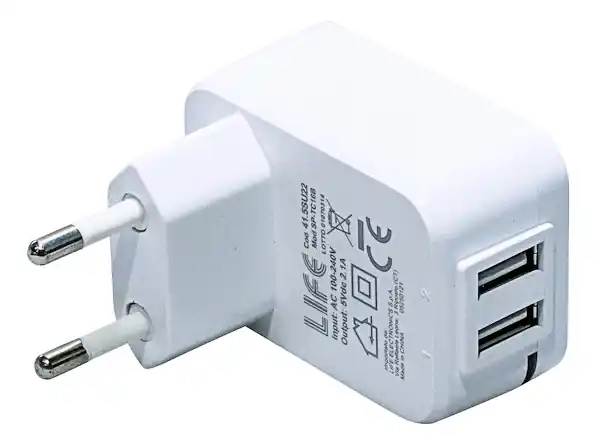Ultima Occasione ALIM SWITCH 2 USB 1A 5V 100/240VAC COLORE BIANCO PVC BOX - Davidoff Store
