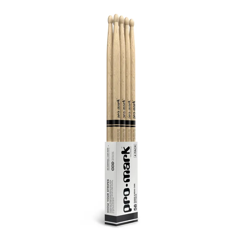 Bacchette ProMark Classic Attack 5B in quercia Shira Kashi, confezione da 4 – Promark Offerta Limitata