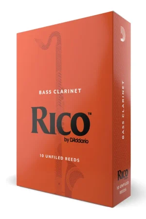 Professionale Confezione da 10 ance Rico per clarinetto basso, durezza 2,5 – Rico