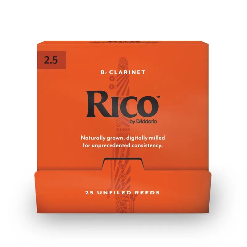 Pagamento Sicuro Ance Rico by D’Addario per clarinetto in Sib, durezza 2.5, confezione da 25 ance singole – Rico