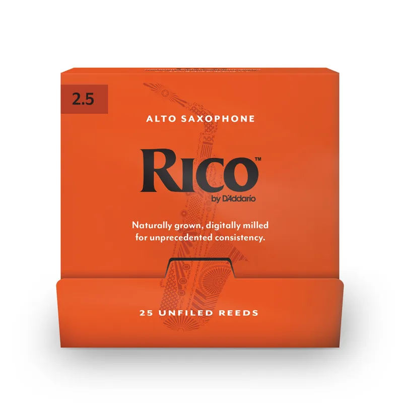 Ance Rico by D’Addario per sax alto, durezza 2.5, confezione da 25 ance singole – Rico Spedito Oggi