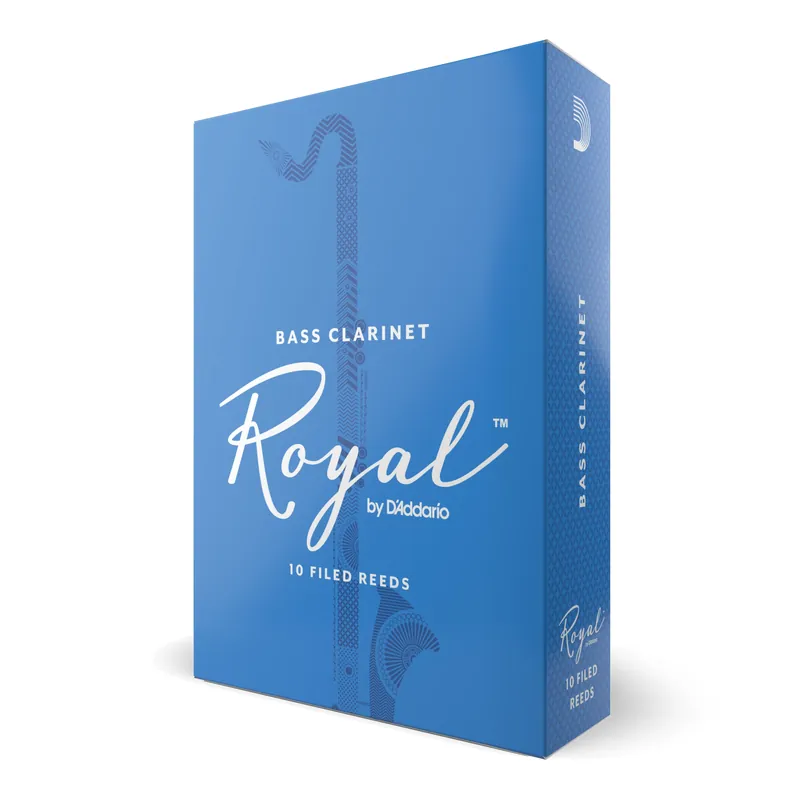 Confezione da 10 ance Rico Royal per clarinetto basso, durezza 3,0 – Royal Ultimissimo Modello