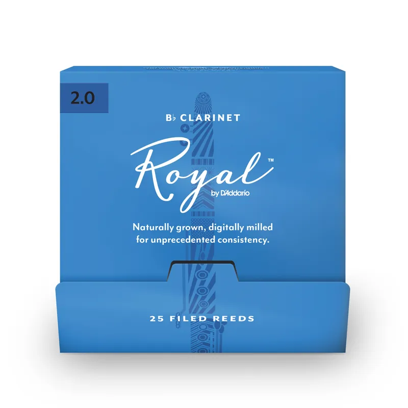 Spedito Oggi Ance Royal by D’Addario per clarinetto in Sib, durezza 2.0, confezione da 25 ance singole – Royal