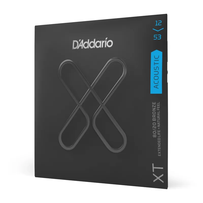 D’Addario XTABR1253, XT – Corde in bronzo 80/20 per chitarra acustica, scalatura leggera, 12-53 – XT Nuovo Arrivo