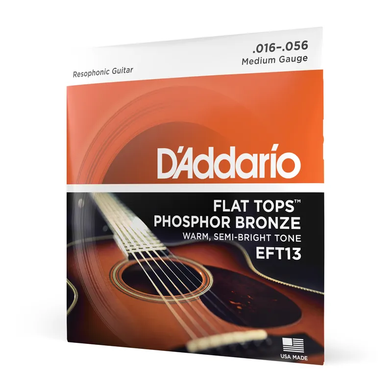 Offerta Del Giorno Corde D’Addario EFT13 Flat Tops in bronzo fosforoso per chitarra acustica, chitarra resofonica, 16-56 – D’Addario