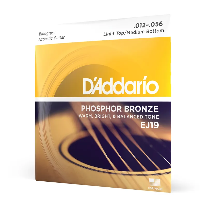 Corde D’Addario EJ19 in bronzo fosforoso per chitarra acustica, Bluegrass, 12-56 – D’Addario Miglior Prezzo