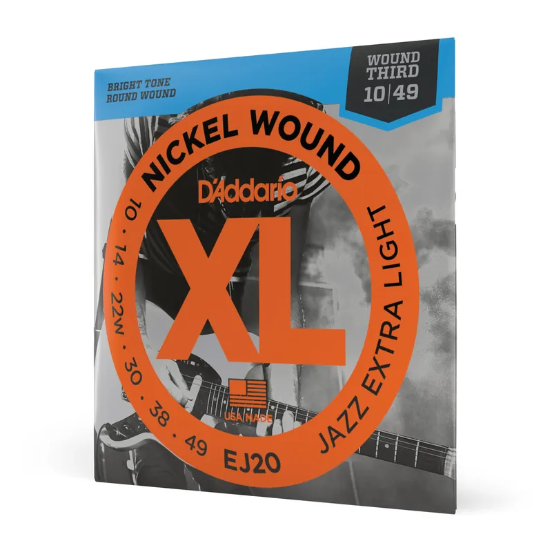 Offerta Limitata Corde D’Addario EJ20 per chitarra elettrica, Nickel Wound, Jazz Extra Light, 10-49 – D’Addario