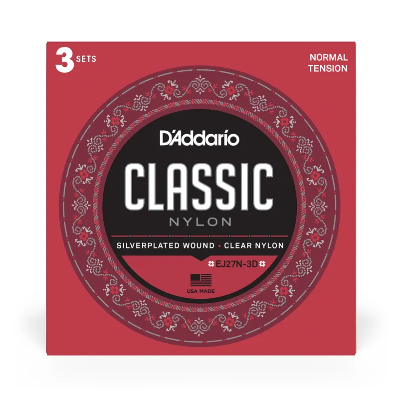 D’Addario EJ27N – Corde in nylon per chitarra classica, tensione normale, per studente, 3 mute – D’Addario Consegna Rapida