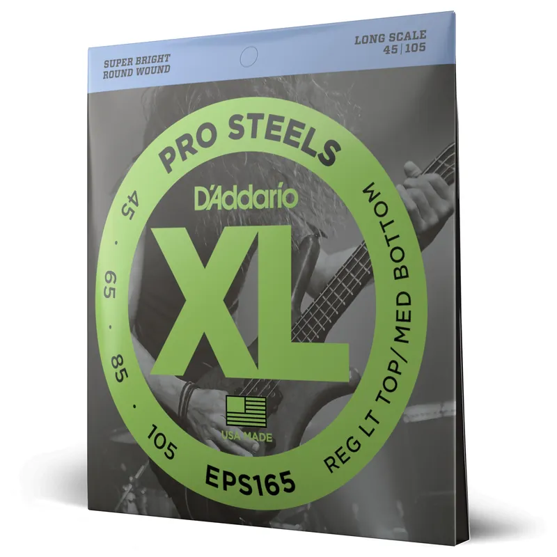 Ordina Subito Corde D’Addario EPS165 ProSteels per basso, Custom Light, 45-105, Long Scale – D’Addario