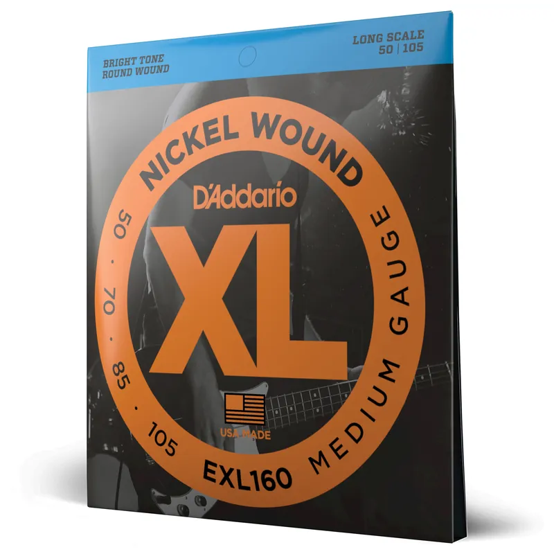 Corde D’Addario EXL160 per basso, Nickel Wound, Medium, 50-105, Long Scale – XL Bestseller
