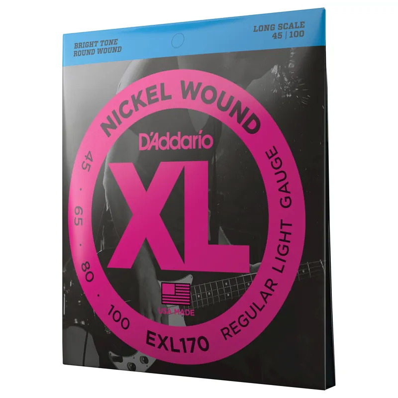 Miglior Prezzo Corde D’Addario EXL170 per basso, Nickel Wound, Light, 45-100, Long Scale – XL