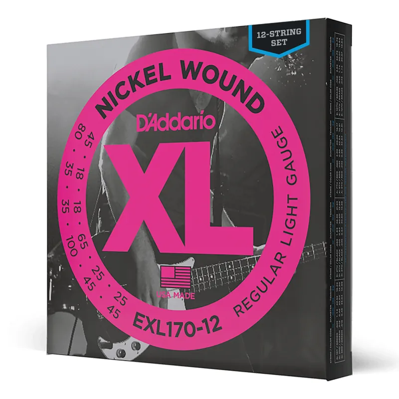 A Buon Prezzo Corde D’Addario EXL170-12 per basso, Nickel Wound, Light, 18-45 – XL