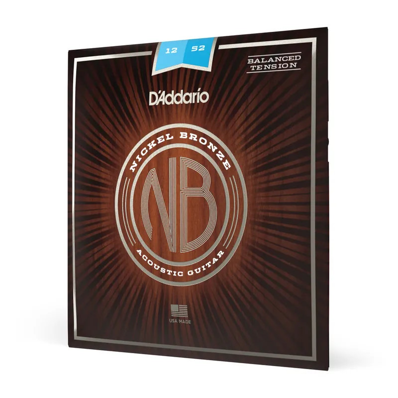 D’Addario NB1252BT – Corde in nickel-bronzo per chitarra acustica, scalatura leggera, tensione bilanciata, 12-52 – D’Addario Bestseller