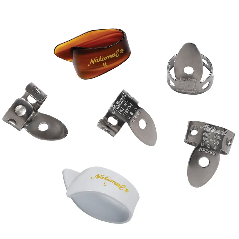 Soddisfatti O Rimborsati Plettri D’Addario National in acciaio inossidabile per le dita – Confezione da 6 – D’Addario Accessories