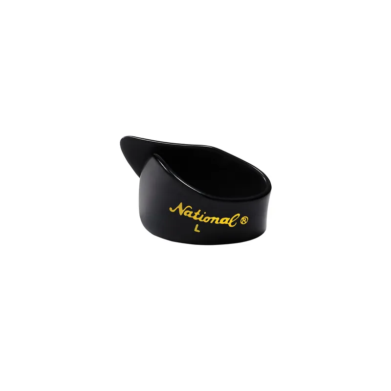 Professionale Plettri D’Addario National in celluloide per pollice – Neri, misura grande, confezione da 4 – D’Addario Accessories