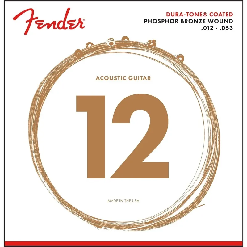 Spedizione Espresso Set di Corde 860L Phosphor Bronze Rivestito in Dura-Tone® 12-53 Set – FENDER