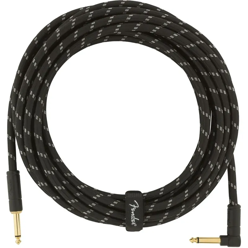 Cavo per strumenti serie Deluxe Straight/Angle 18.6′ (5,5 m) Black Tweed – FENDER Sconto