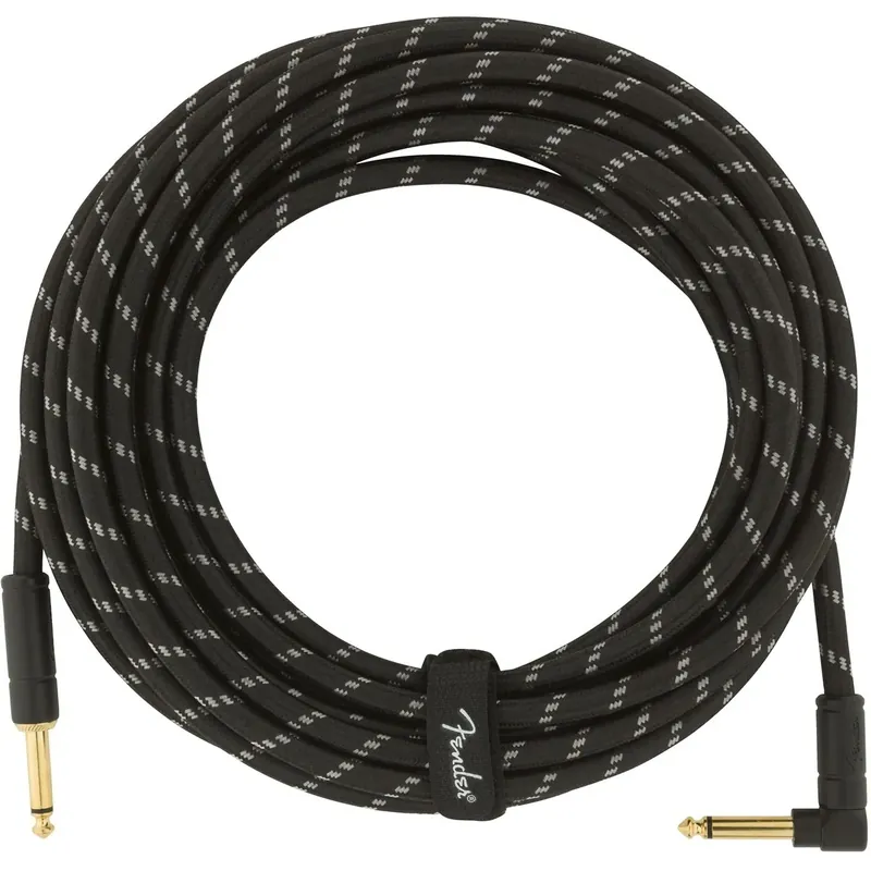 Cavo per strumenti serie Deluxe Straight/Angle 25′ (7,5 m) Black Tweed – FENDER Nuovo Arrivo
