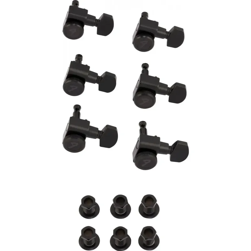 Offerta Speciale Accordatori Staggered Stratocaster® / Telecaster® bloccabili (Black), confezione da 6 – FENDER